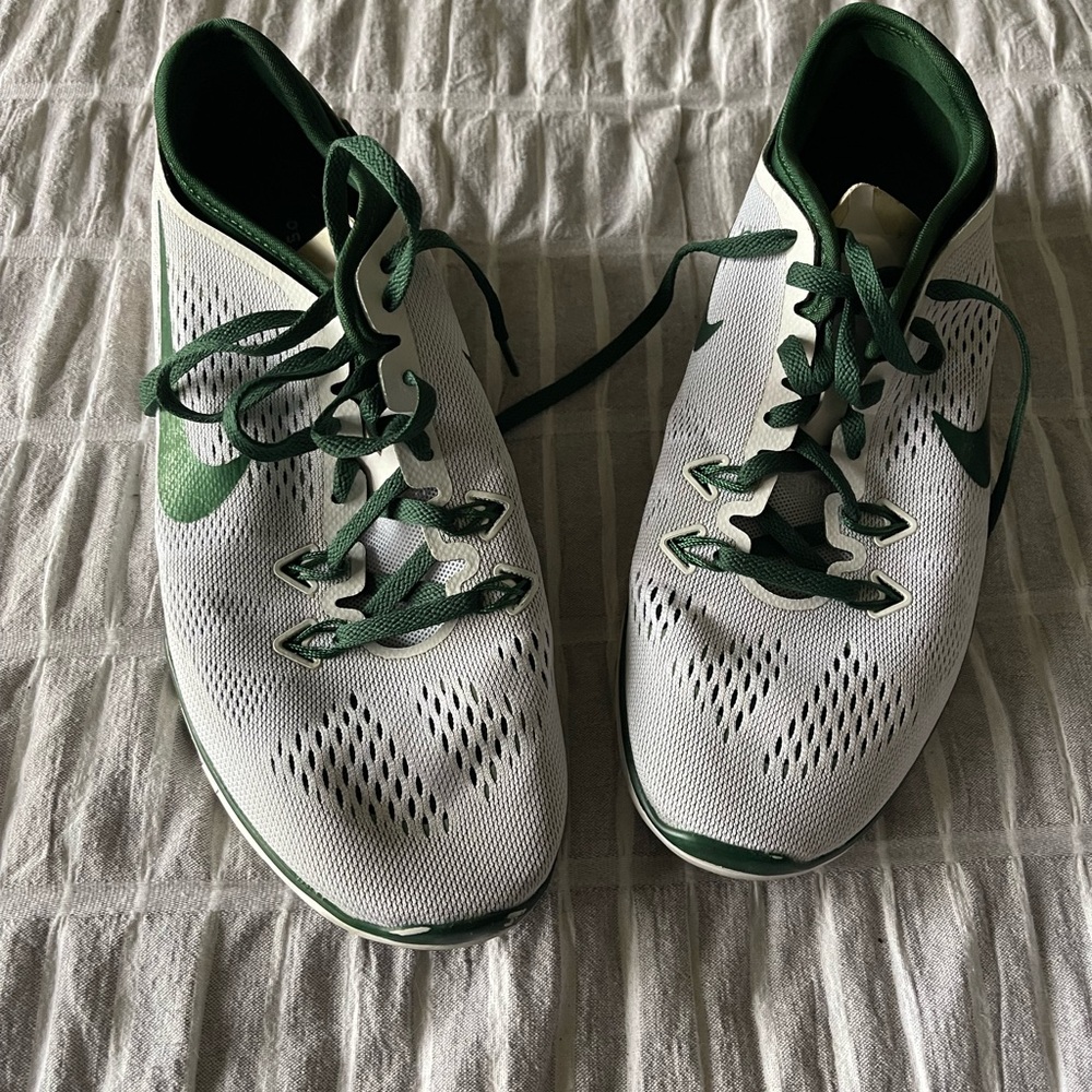 White & Green Nike Trainers